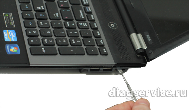 чистка системы охлаждения на ноутбуке  Samsung NP-RC530