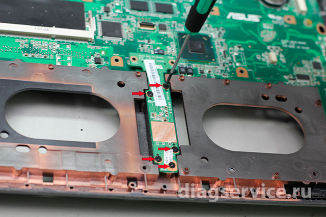 ремонт материнской платы ноутбука Asus N73SV