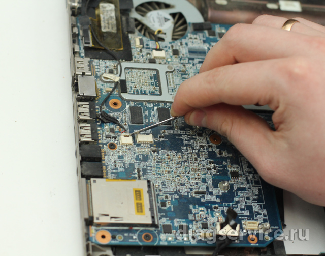 чистка системы охлаждения на ноутбуке  HP G62