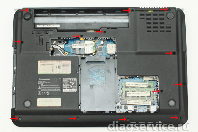 замена памяти ноутбука Packard Bell EasyNote TJ65