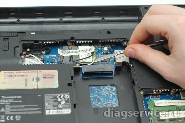 замена USB панели ноутбука Packard Bell EasyNote TJ65