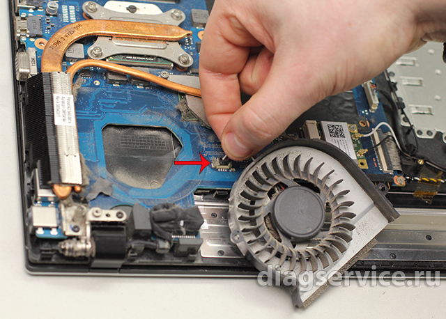 чистка системы охлаждения на ноутбуке Samsung NP305V5A
