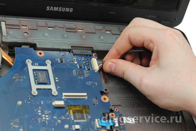 ремонт кнопки питания ноутбука Samsung NP-RV510